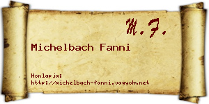 Michelbach Fanni névjegykártya